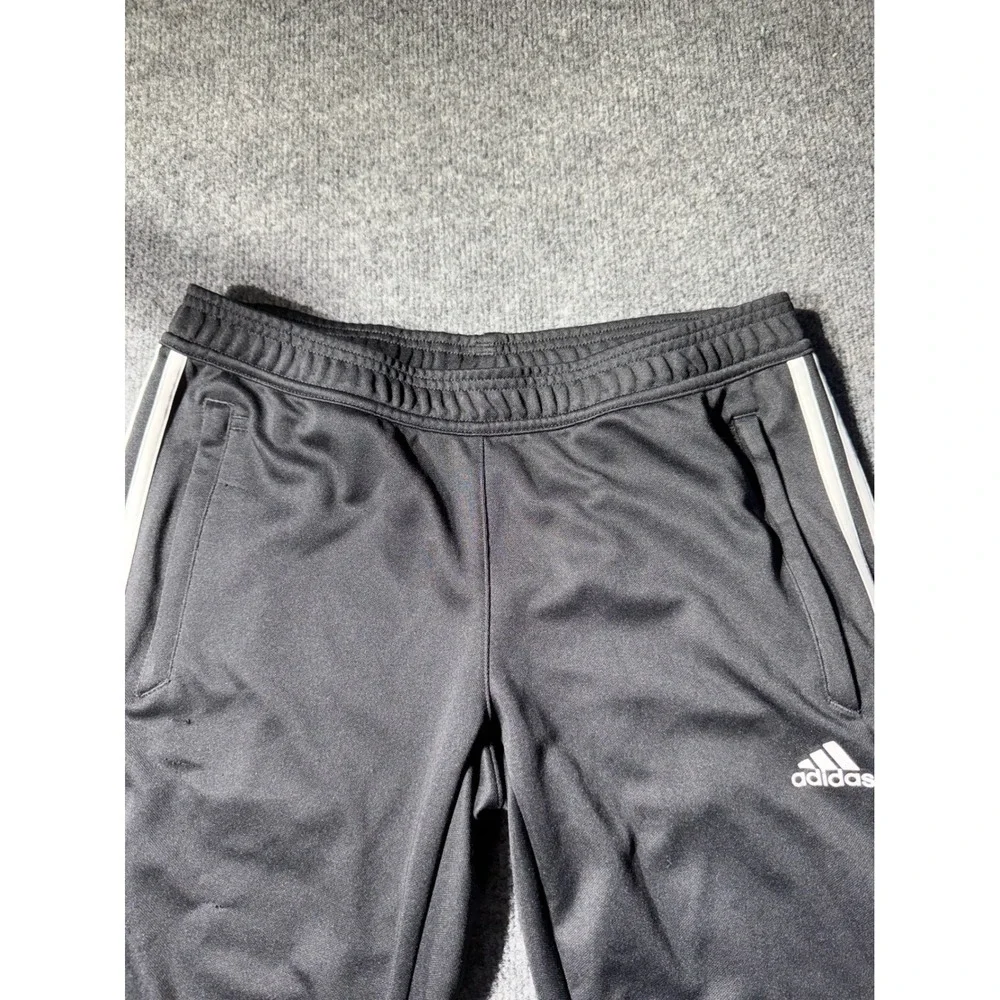Adidas Tiro 17 Training Pants Mens Medium Black White Striped Soccer Joggers